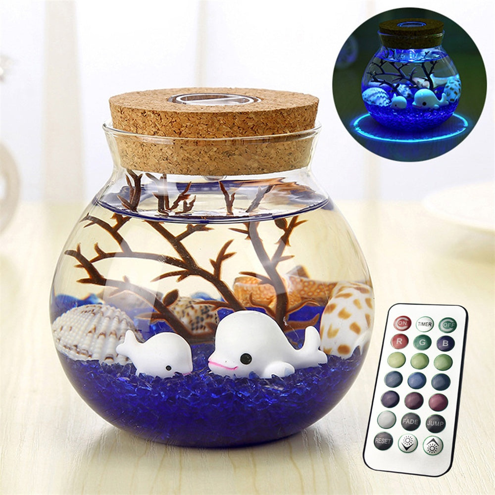 RGB Ecological Bottle Lamp – Luminous Micro-Landscape Night Light for Kids’ Bedrooms & Unique Christmas Gift Ideas