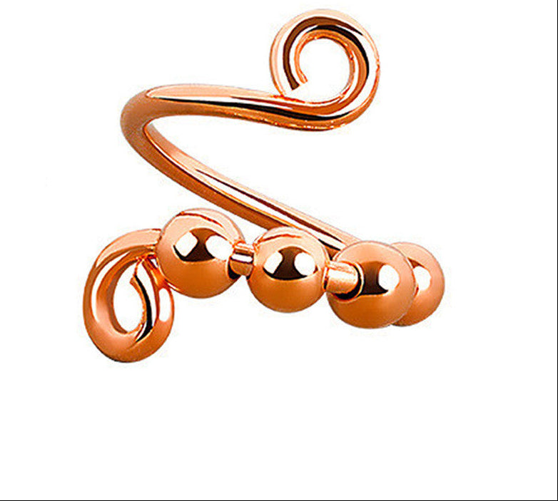 Micro-Motion Rotating Bead Ring – Round Bead Jewelry with Playful Spinning Detail for Stylish Everyday Wear, Stress Relief and Unique Gifting