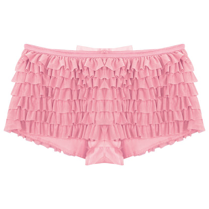 Sexy Tiered Ruffle Knickers 2000s Women Low Waist Pumpkin Panties – Fairy Lace Safety Shorts Victorian Bloomers for Y2K Clubwear & Lingerie Fashion