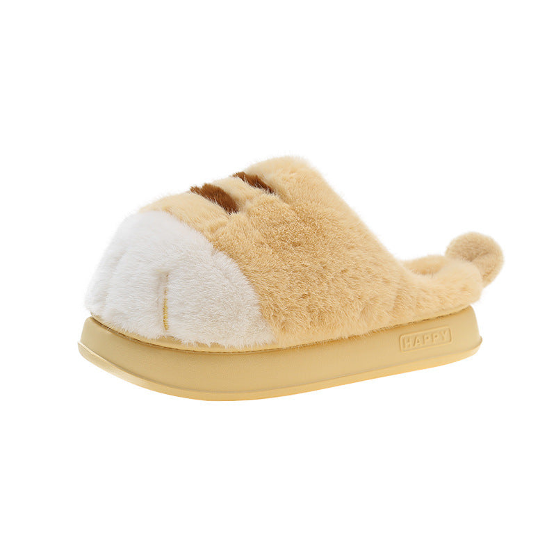 Furry Non-Slip  Adorable Kitty Claw Slippers – Women’s Indoor & Outdoor Slides, Warm Plush Cat Paw Mules for Cozy Home Comfort