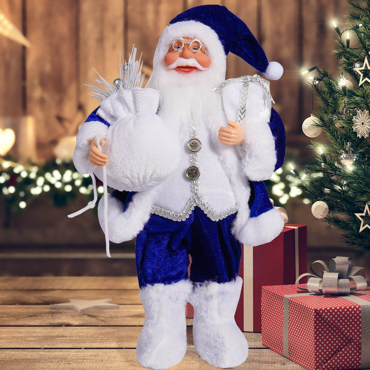 Handcrafted Santa Claus Plush Ornament – Cute Christmas Cloth Figurine for Holiday Parties, Home Decorations, Festive Displays & Winter Celebration Décor