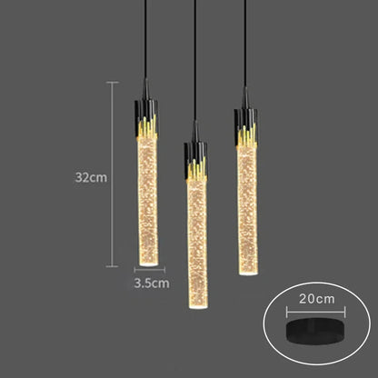 Modern Luxury Crystal Pendant Lamp – Elegant Hanging Ceiling Light for Bedroom, Living Room and Kitchen Decor