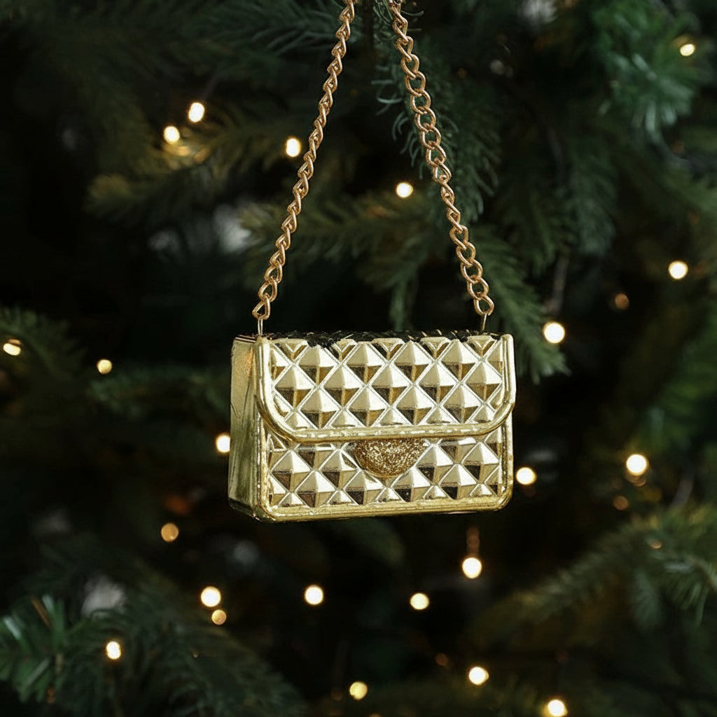 Gold Bear Bell Christmas Tree Ornaments – Holiday Hanging Decoration for Home, Parties, New Year & Festive Navidad Décor