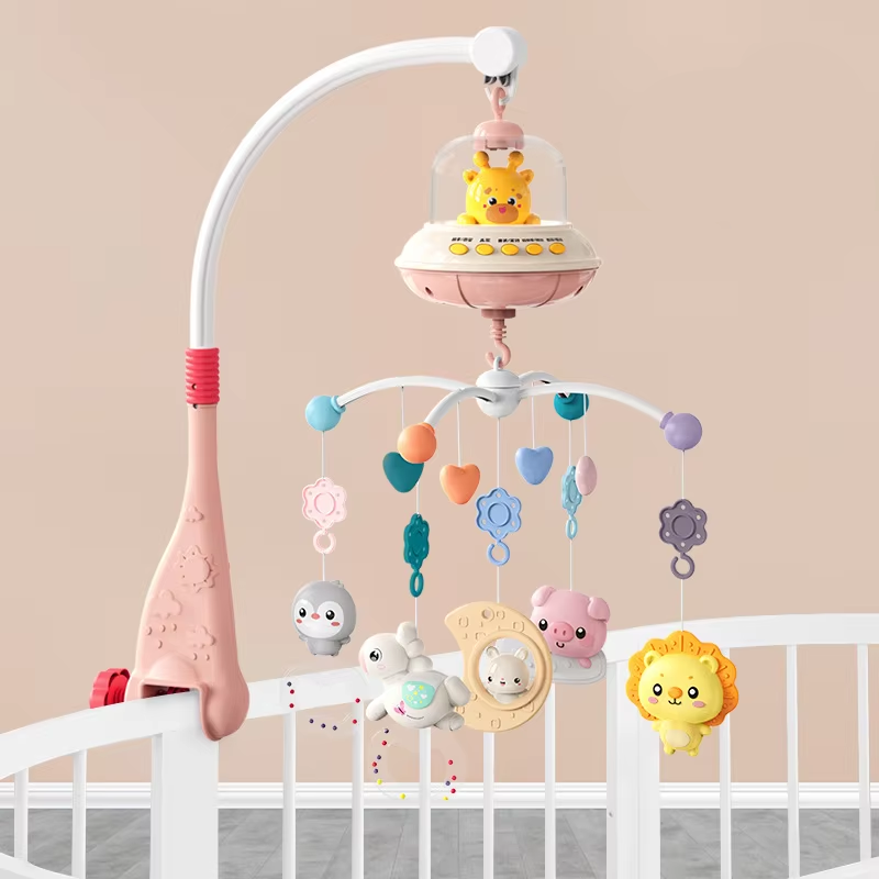 Baby Crib Mobile with Music and Lights - Remote Controlled Projection Toy for Infant Sleep and Development