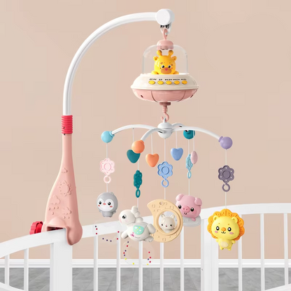 Baby Crib Mobile with Music and Lights - Remote Controlled Projection Toy for Infant Sleep and Development