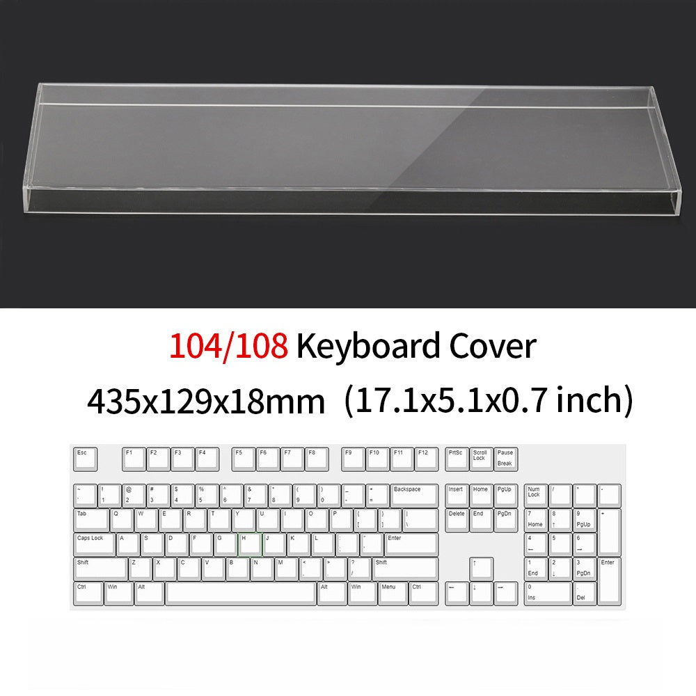 Acrylic Mechanical Keyboard Dust Cover – Transparent Pet-Proof Air Shield for 40% 60% 65% 75% Keyboards with Waterproof Protection & Dust Prevention