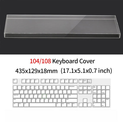 Acrylic Mechanical Keyboard Dust Cover – Transparent Pet-Proof Air Shield for 40% 60% 65% 75% Keyboards with Waterproof Protection & Dust Prevention