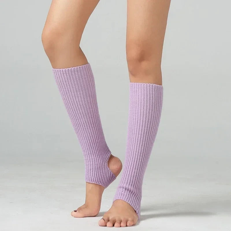 Women's Winter Leg Warmers – Y2K Wool Leg Covers for Gym, Ballet, Yoga, Fitness and Latin Dance with Cozy Loose Knit Styling