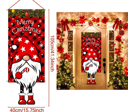 Christmas Hanging Flag Banner -Festive Doorway Decoration for Home, Vibrant Xmas Ornament for Navidad, New Year Celebrations and Winter Holiday Styling