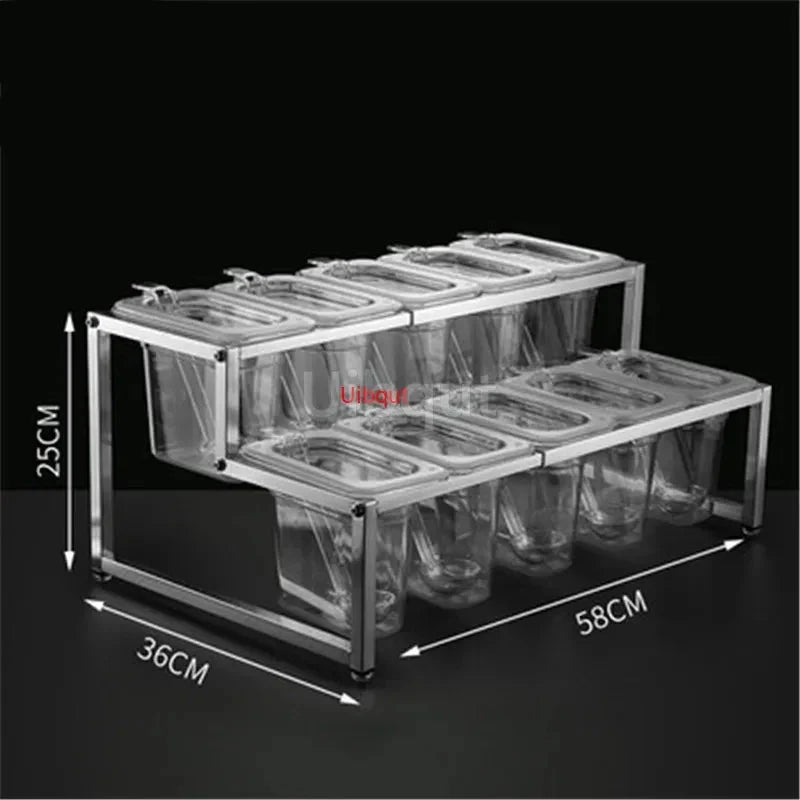 Commercial GN Pan Rack - Stainless Steel Food Tray Shelf Organizer for Restaurant Buffet, Durable Kitchen Storage Solution
