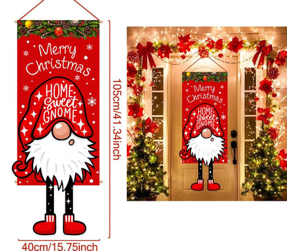 Christmas Hanging Flag Banner -Festive Doorway Decoration for Home, Vibrant Xmas Ornament for Navidad, New Year Celebrations and Winter Holiday Styling