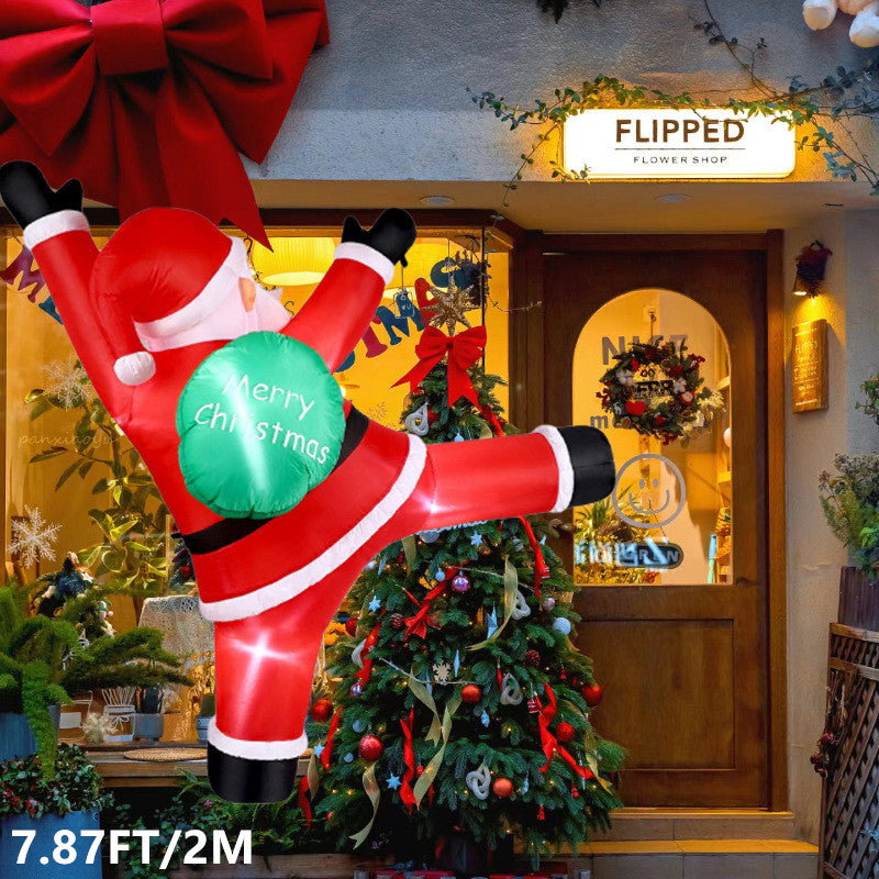 Christmas Inflatable Snowman & Santa - 8FT Giant Outdoor LED Garden Decoration for Holiday Parties, Front Yard Displays, Festive Winter Celebration Decor