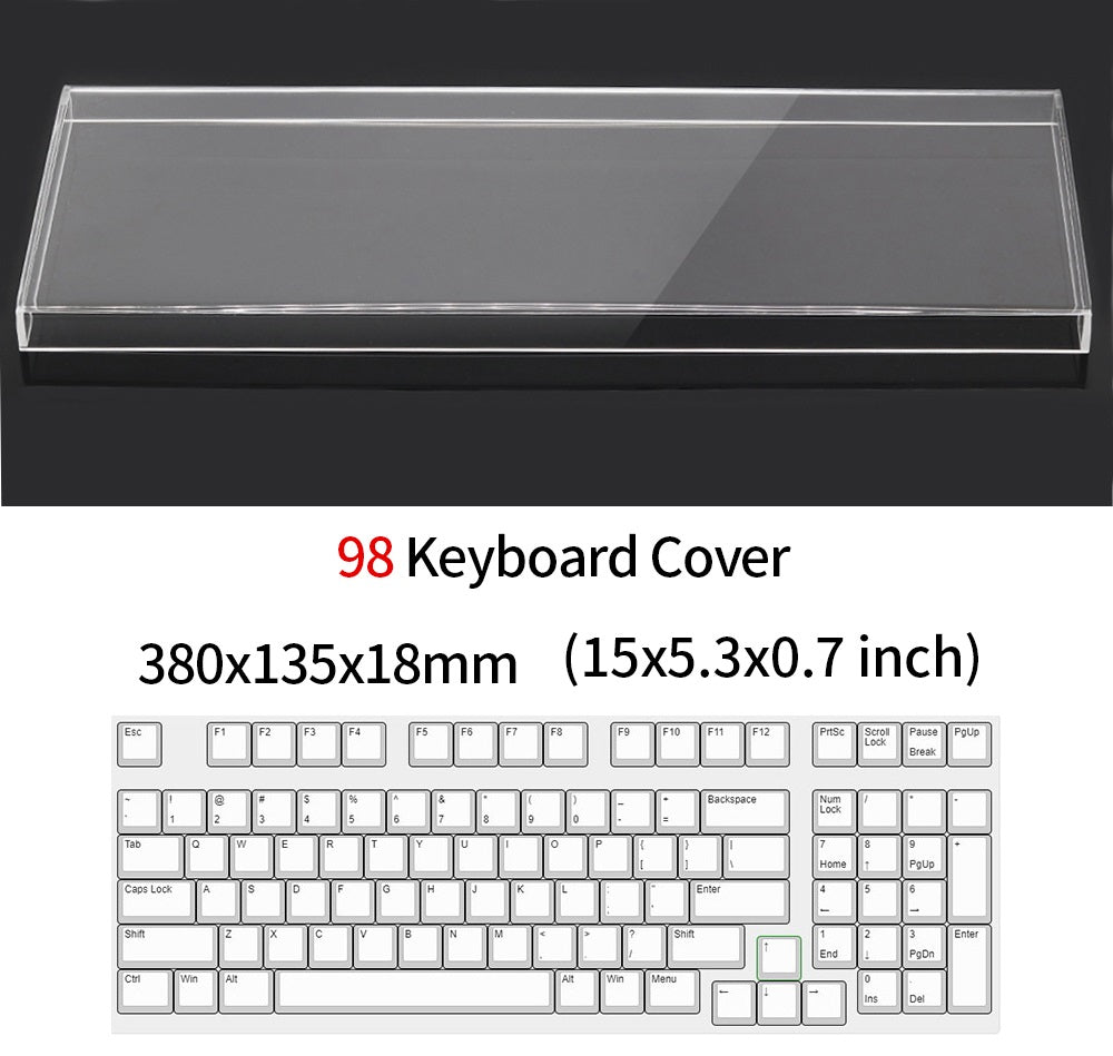 Acrylic Mechanical Keyboard Dust Cover – Transparent Pet-Proof Air Shield for 40% 60% 65% 75% Keyboards with Waterproof Protection & Dust Prevention