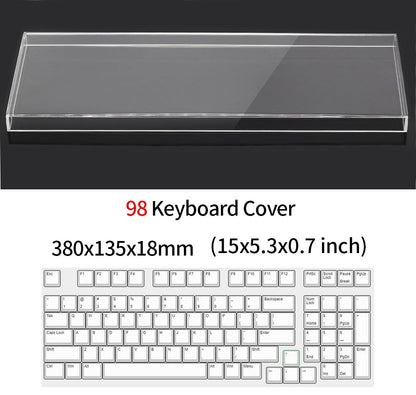 Acrylic Mechanical Keyboard Dust Cover – Transparent Pet-Proof Air Shield for 40% 60% 65% 75% Keyboards with Waterproof Protection & Dust Prevention