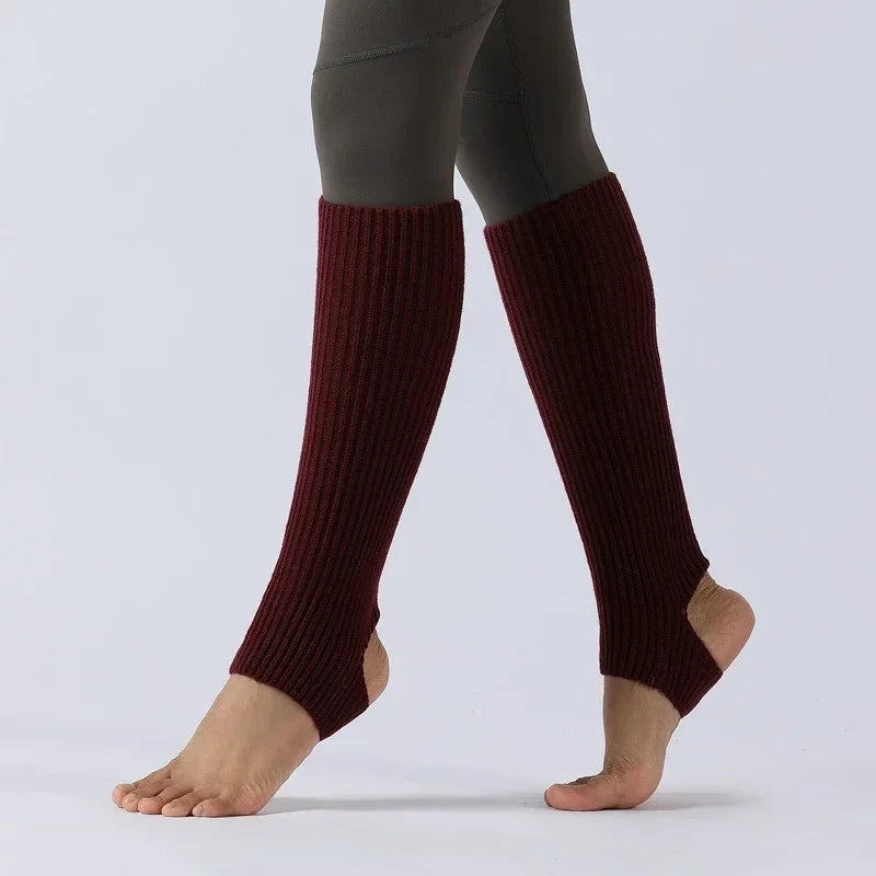 Women's Winter Leg Warmers – Y2K Wool Leg Covers for Gym, Ballet, Yoga, Fitness and Latin Dance with Cozy Loose Knit Styling
