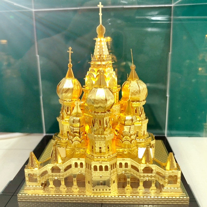 Metal Cathedral Puzzle – 3D St. Patrick’s Laser-Cut DIY Assembly Model Kit for Creative Gifts