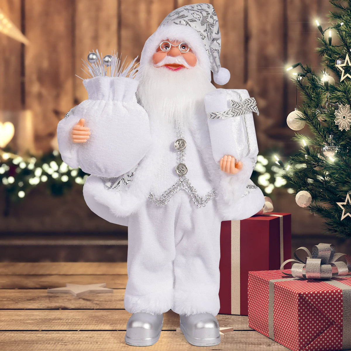 Handcrafted Santa Claus Plush Ornament – Cute Christmas Cloth Figurine for Holiday Parties, Home Decorations, Festive Displays & Winter Celebration Décor