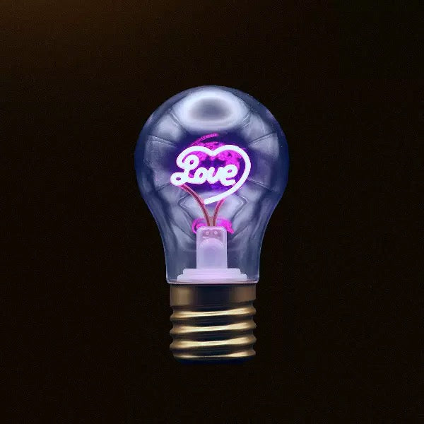 Rechargeable Heart Arrow Decorative Lamp – Dimmable Creative LED Light Bulb for Bedroom, Desk, Romantic Décor & Ambient Lighting