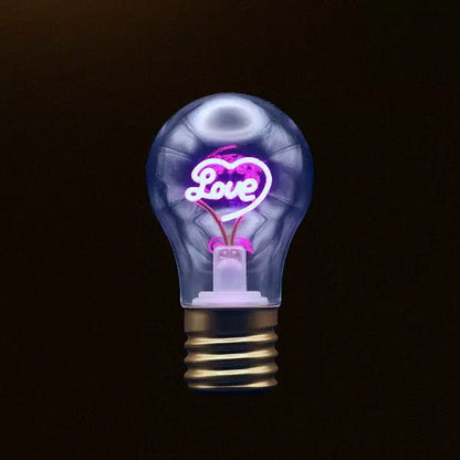 Rechargeable Heart Arrow Decorative Lamp – Dimmable Creative LED Light Bulb for Bedroom, Desk, Romantic Décor & Ambient Lighting