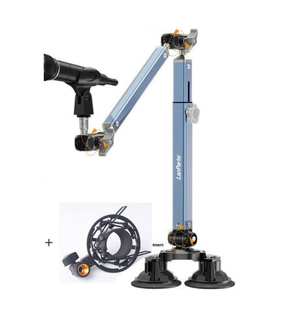 Adjustable Mic Boom Arm Desk Mount – 360° Swivel Microphone Stand with Detachable Riser Column for Streaming, Podcasting & Studio Recording