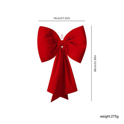 Large Christmas Decorative Bow – Festive Front Door, Tree, and Outdoor Décor Ribbon for Holiday Parties, Home Styling, and Seasonal Displays