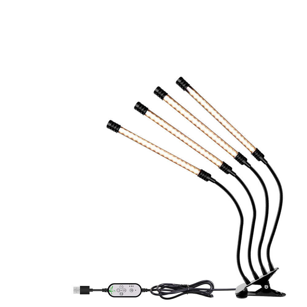 Full Spectrum LED Grow Light – USB Indoor Plant Growth Lamp with Timer and Dimmable Settings for Potted Flowers