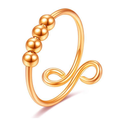 Korean Vintage Beaded Wide Ring – Silver-Tone Open Handmade Jewelry for Women and Couples with Unique Statement Style and Gift Appeal