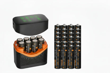 Rechargeable Lithium Battery Set – Long-Lasting 1.5V AA and AAA Batteries with Fast Charger Box for Toys, Remotes and Daily Devices