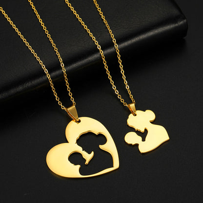 Stainless Steel Mama Choker Necklace - Letter Pendant Necklace for Women, Trendy Mother's Day Jewelry Gift for Mom Fashion Accessory