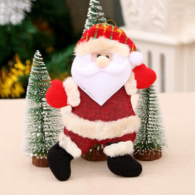 Cute Santa & Snowman Hugs-the-Tree Doll – Christmas Tree Ornament for Festive Décor, Holiday Atmosphere, Xmas Home Decoration & New Year Celebrations