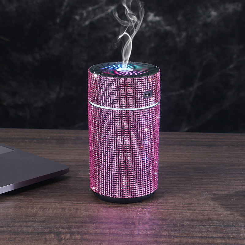 Luxury Diamond Car Diffuser – Shiny LED Humidifier and Air Freshener for Stylish Auto Interiors, Aromatherapy Ambience and Refreshing Everyday Drives