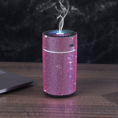 Luxury Diamond Car Diffuser – Shiny LED Humidifier and Air Freshener for Stylish Auto Interiors, Aromatherapy Ambience and Refreshing Everyday Drives