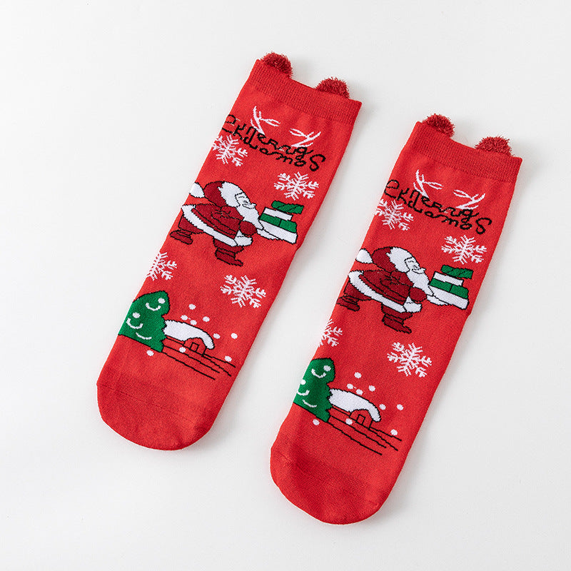 Cartoon Christmas Socks Ornaments – Cute Holiday Hanging Decorations for Home, Xmas Gifts, Noel Parties & New Year 2025 Festive Atmosphere Enhancement
