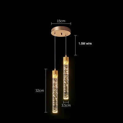 Modern Luxury Crystal Pendant Lamp – Elegant Hanging Ceiling Light for Bedroom, Living Room and Kitchen Decor