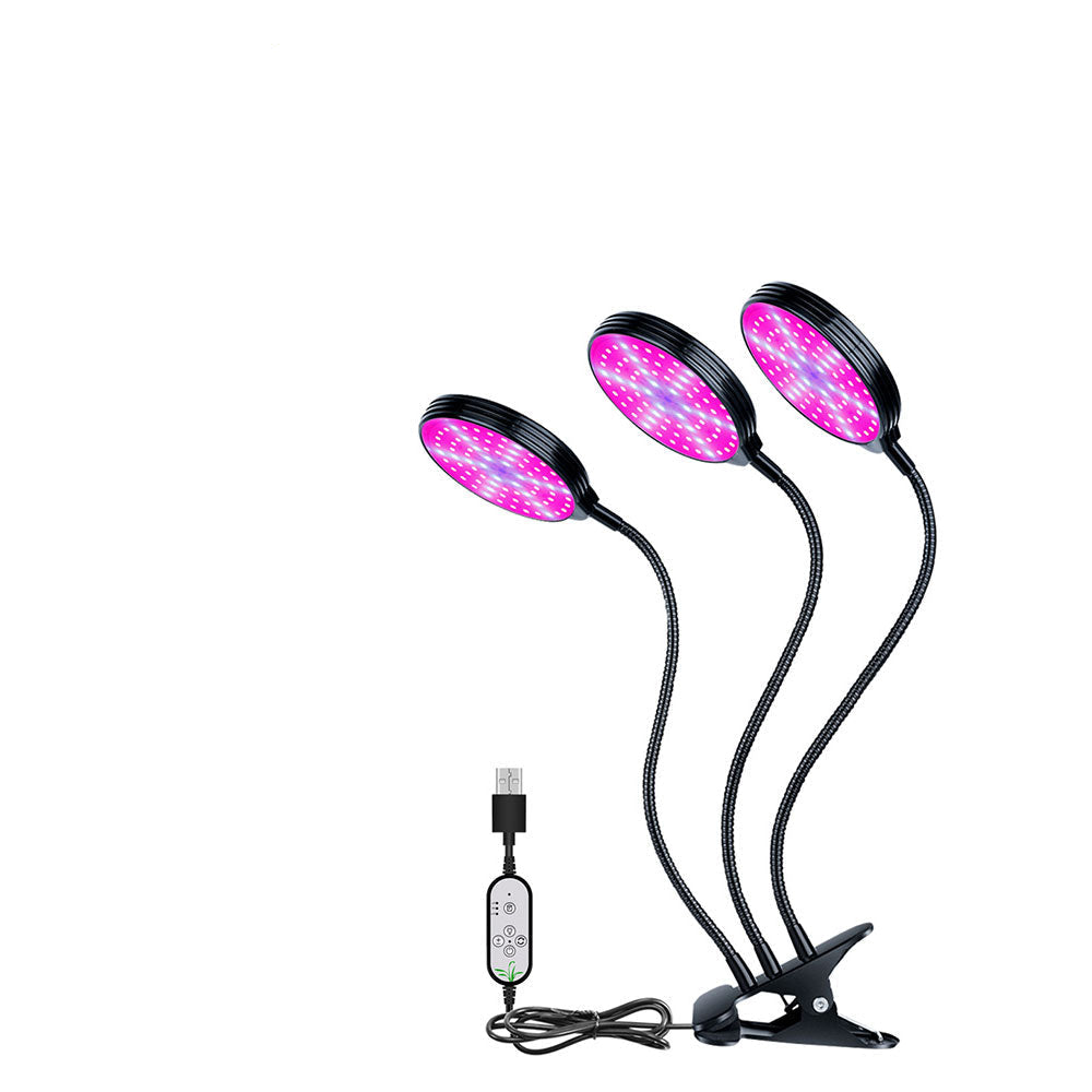 Full Spectrum LED Grow Light – USB Indoor Plant Growth Lamp with Timer and Dimmable Settings for Potted Flowers