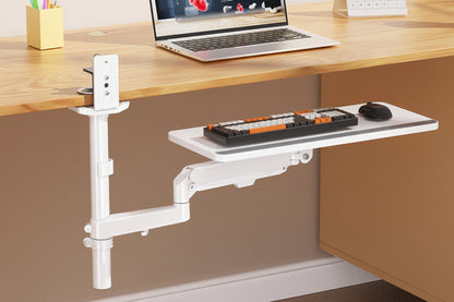 Under-Desk Keyboard Tray – Space-Saving Ergonomic Typing Platform for DIY Workstations, Cleaner Desktops and More Comfortable Office Keyboard Positioning
