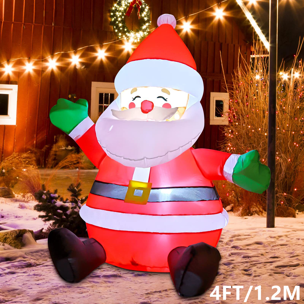 Christmas Inflatable Snowman & Santa - 8FT Giant Outdoor LED Garden Decoration for Holiday Parties, Front Yard Displays, Festive Winter Celebration Decor