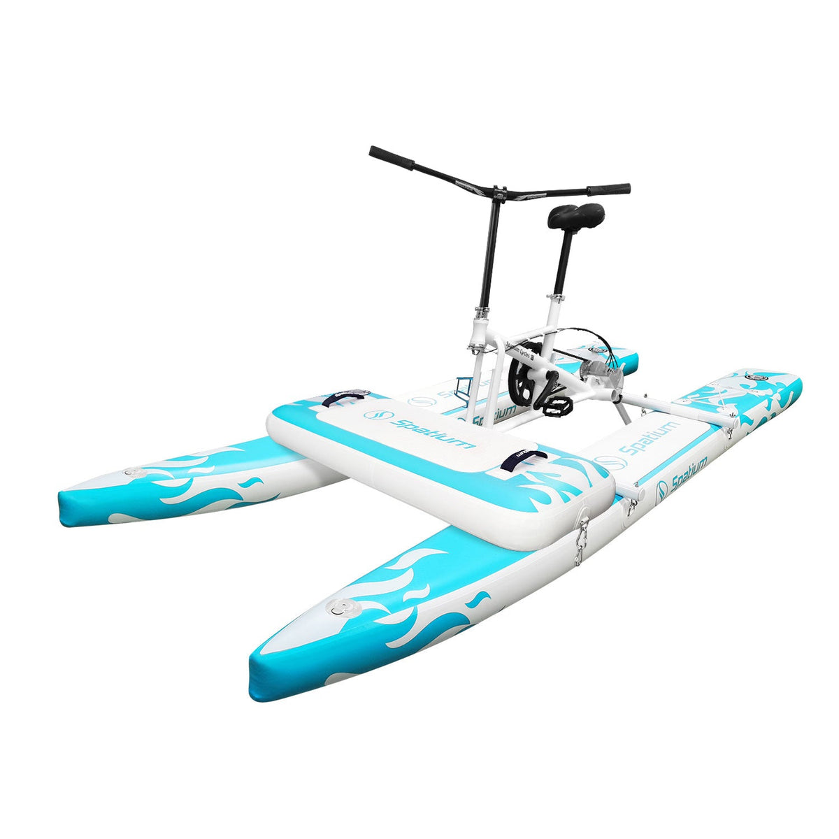 Spatium SUP Inflatable Water Bike 2.0 – Stable Pedal Kayak Pedal Boat for Lakes, Easy-Drive Inflatable Watercraft for Outdoor Adventure & Fitness