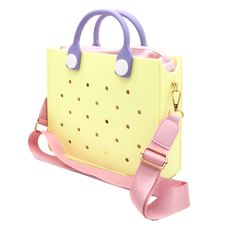 Fashion Soft EVA Large Storage Tote Bag – Waterproof Women’s Shoulder Handbag for Beach, Outdoors, Travel, Weddings & Daily Use