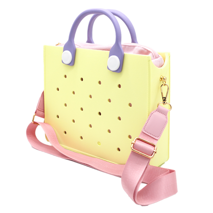 Fashion Soft EVA Large Storage Tote Bag – Waterproof Women’s Shoulder Handbag for Beach, Outdoors, Travel, Weddings & Daily Use