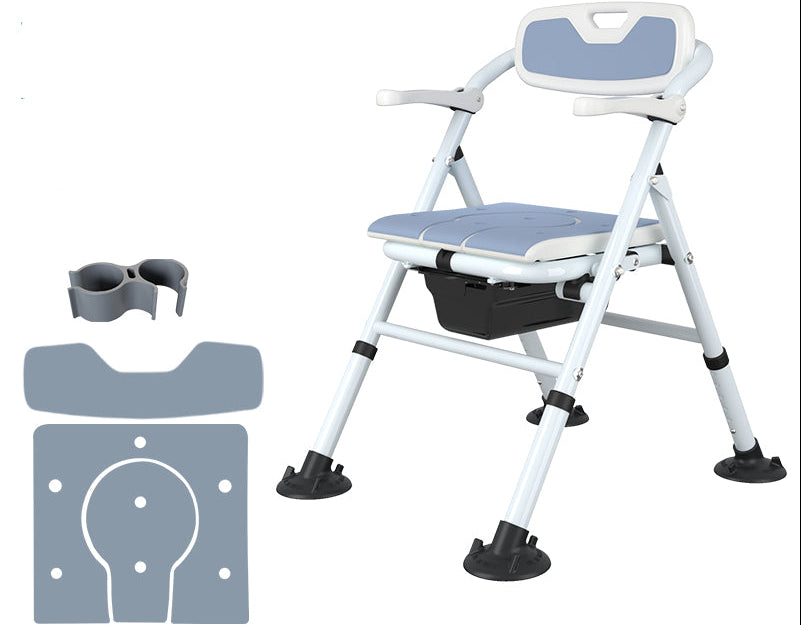 Japanese Anti-Slip Bath Stool – Foldable Shower Chair with Drainage Holes and Sturdy Support for Elderly, Pregnant and Everyday Bathroom Users