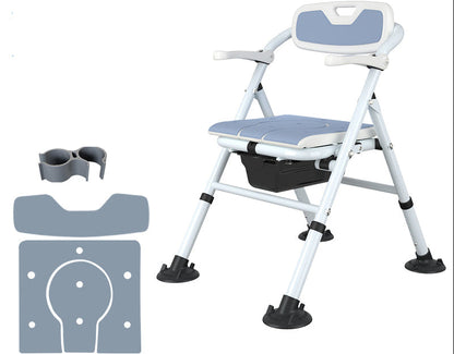 Japanese Anti-Slip Bath Stool – Foldable Shower Chair with Drainage Holes and Sturdy Support for Elderly, Pregnant and Everyday Bathroom Users