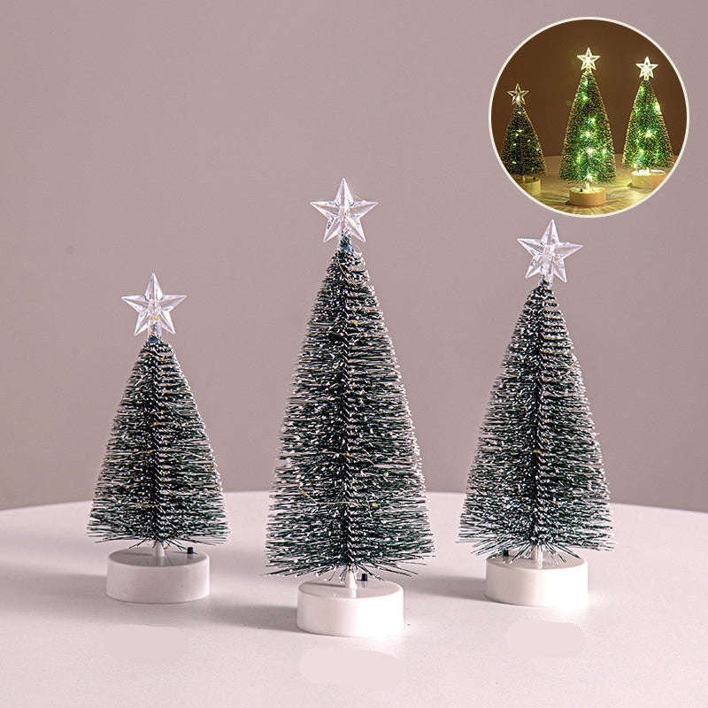 Cute Elk & Snow House Christmas Ornaments – Glowing Holiday Tree Decorations for New Year Atmosphere, Xmas Gifts & Seasonal Displays