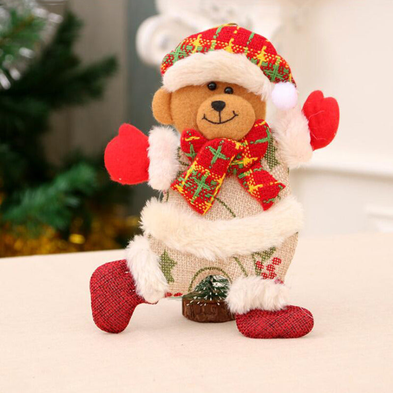 Cute Santa & Snowman Hugs-the-Tree Doll – Christmas Tree Ornament for Festive Décor, Holiday Atmosphere, Xmas Home Decoration & New Year Celebrations