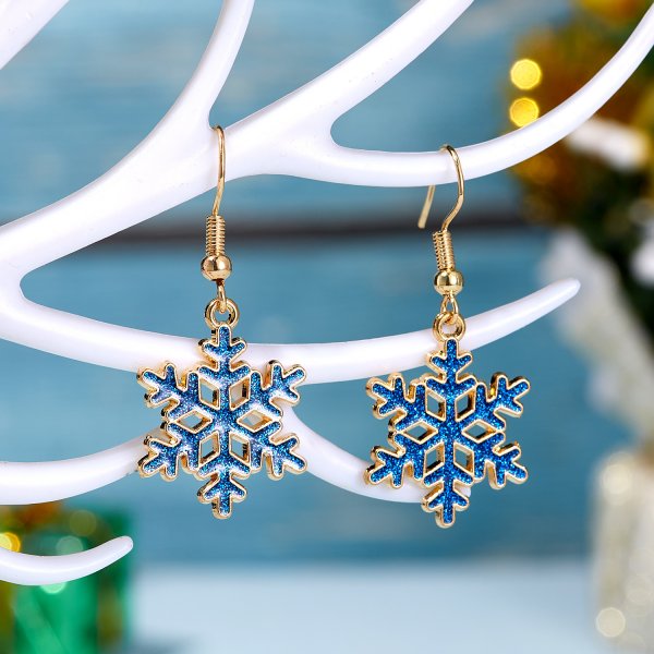 Red Ball Asymmetric Christmas Stud Earrings – Snowflake, Bell & Deer Zircon Holiday Jewelry for Women and Girls, Perfect Christmas & New Year Gift