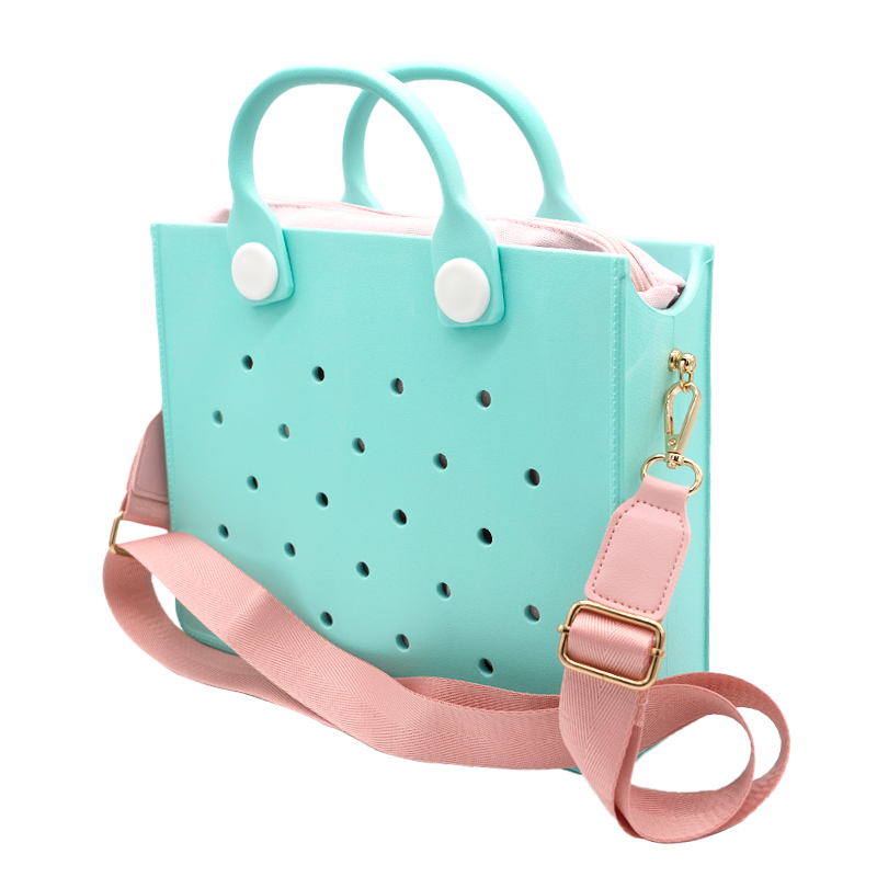 Fashion Soft EVA Large Storage Tote Bag – Waterproof Women’s Shoulder Handbag for Beach, Outdoors, Travel, Weddings & Daily Use