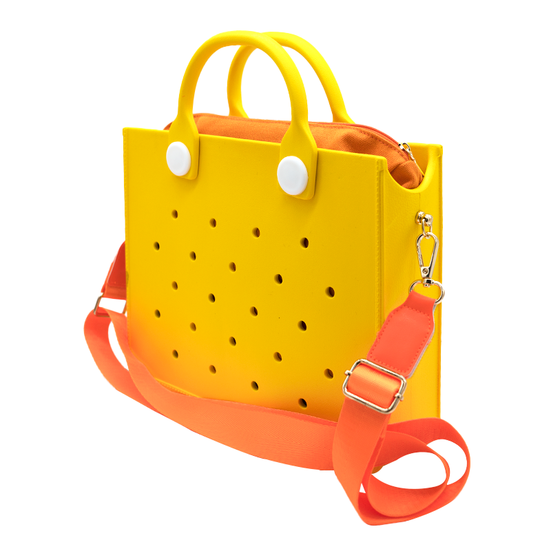Fashion Soft EVA Large Storage Tote Bag – Waterproof Women’s Shoulder Handbag for Beach, Outdoors, Travel, Weddings & Daily Use