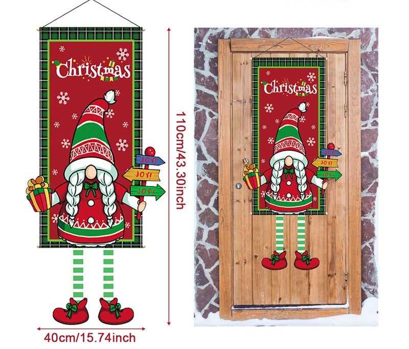 Christmas Hanging Flag Banner -Festive Doorway Decoration for Home, Vibrant Xmas Ornament for Navidad, New Year Celebrations and Winter Holiday Styling