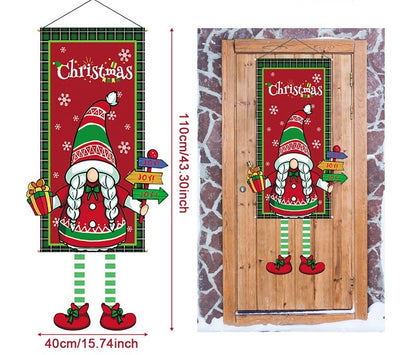 Christmas Hanging Flag Banner -Festive Doorway Decoration for Home, Vibrant Xmas Ornament for Navidad, New Year Celebrations and Winter Holiday Styling