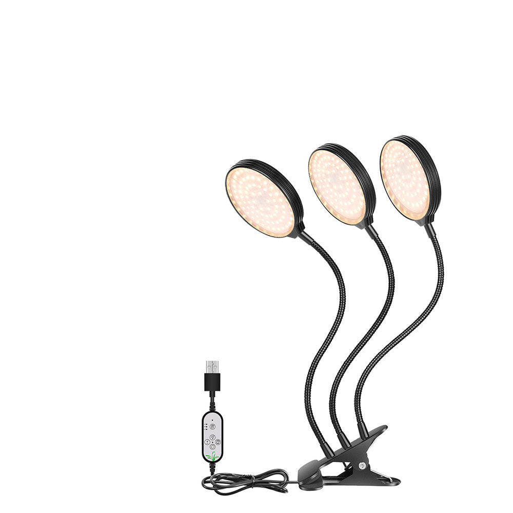Full Spectrum LED Grow Light – USB Indoor Plant Growth Lamp with Timer and Dimmable Settings for Potted Flowers